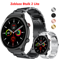 22mm Watch Bracelet Strap for Zeblaze Btalk 2 Lite Stratos 3 Smartwatch Stainless Steel Band for Stratos2 Metal Correa Wristband