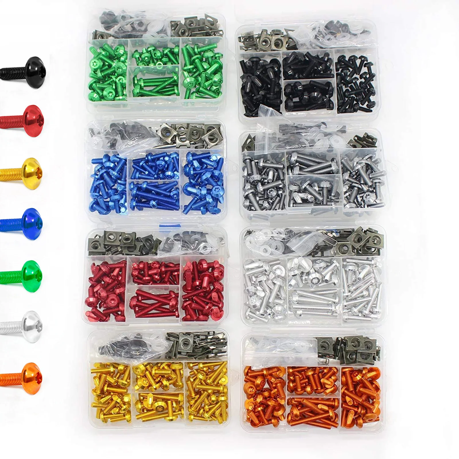 Motorcycle Universal Full Fairing Bolts Kit Bodywork Screws For YAMAHA YZF R1 R1M R15 R25 R3 R6 R125 R15 R25 MT-07 MT-09 MT-10