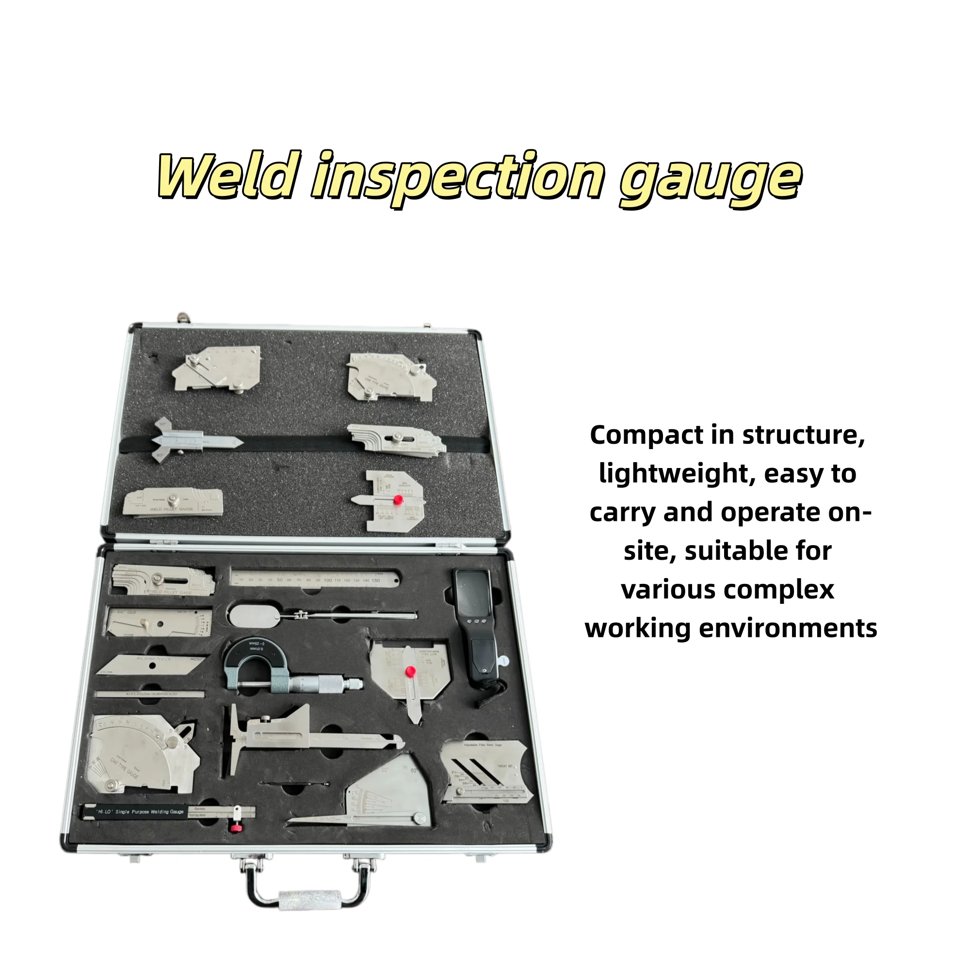 High Quality  Welding Measuring Ruler groove Angle Undercut Depth Ruler  1-Year Warranty