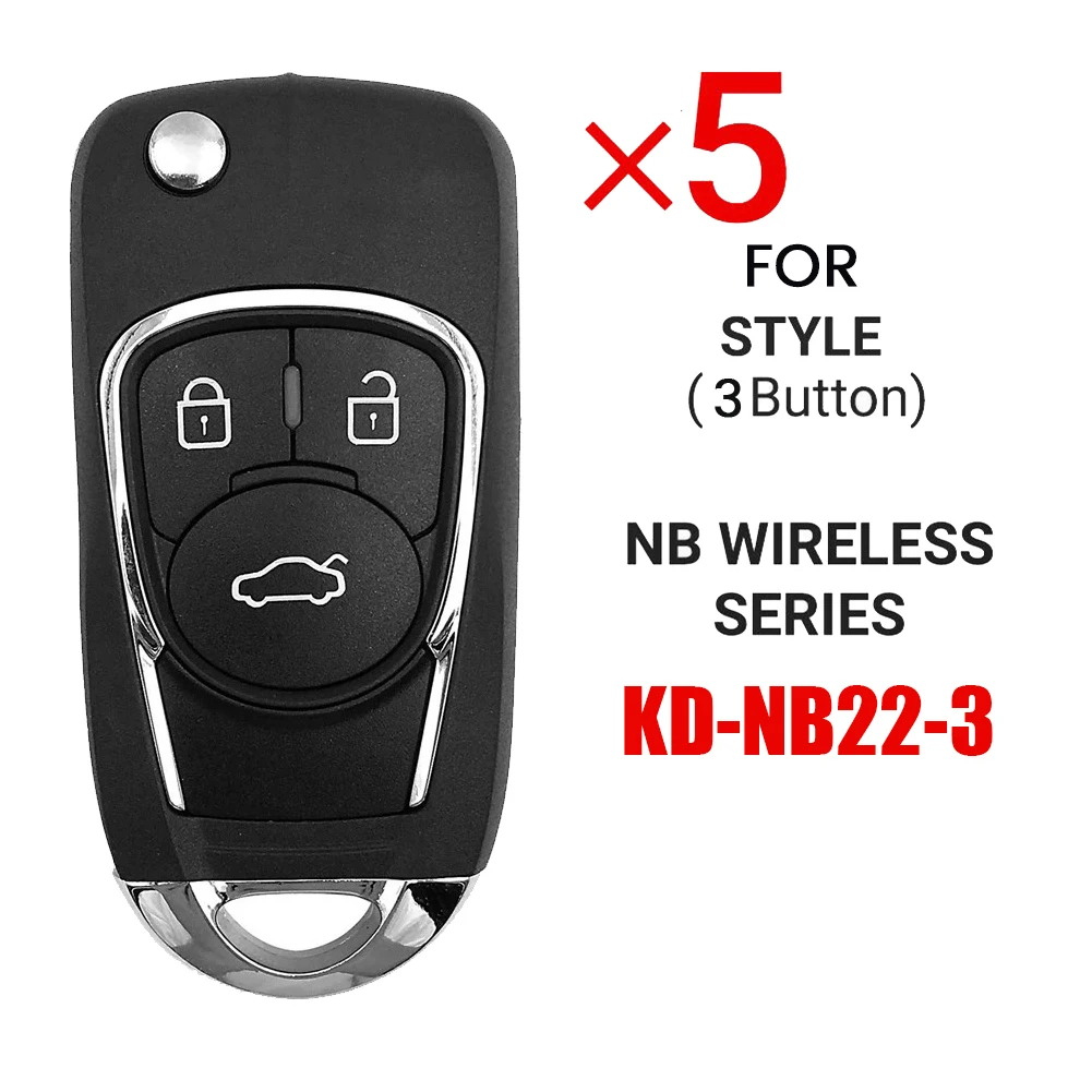 5Pcs/Lot KEYDIY NB22-3 Universal 3 Button NB KD Remote Car Key for KD900/KD-X2 KD MINI/ KD-MAX for Buick/Chevrolet