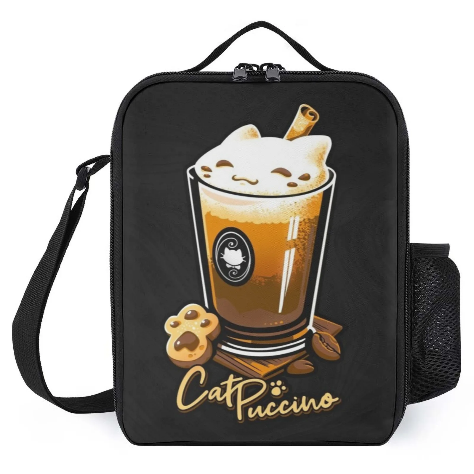 

CatPuccino Bolsas Printed Cold Bag Lunch Bag Lunch Box Children Insulation Lunch Box Bag