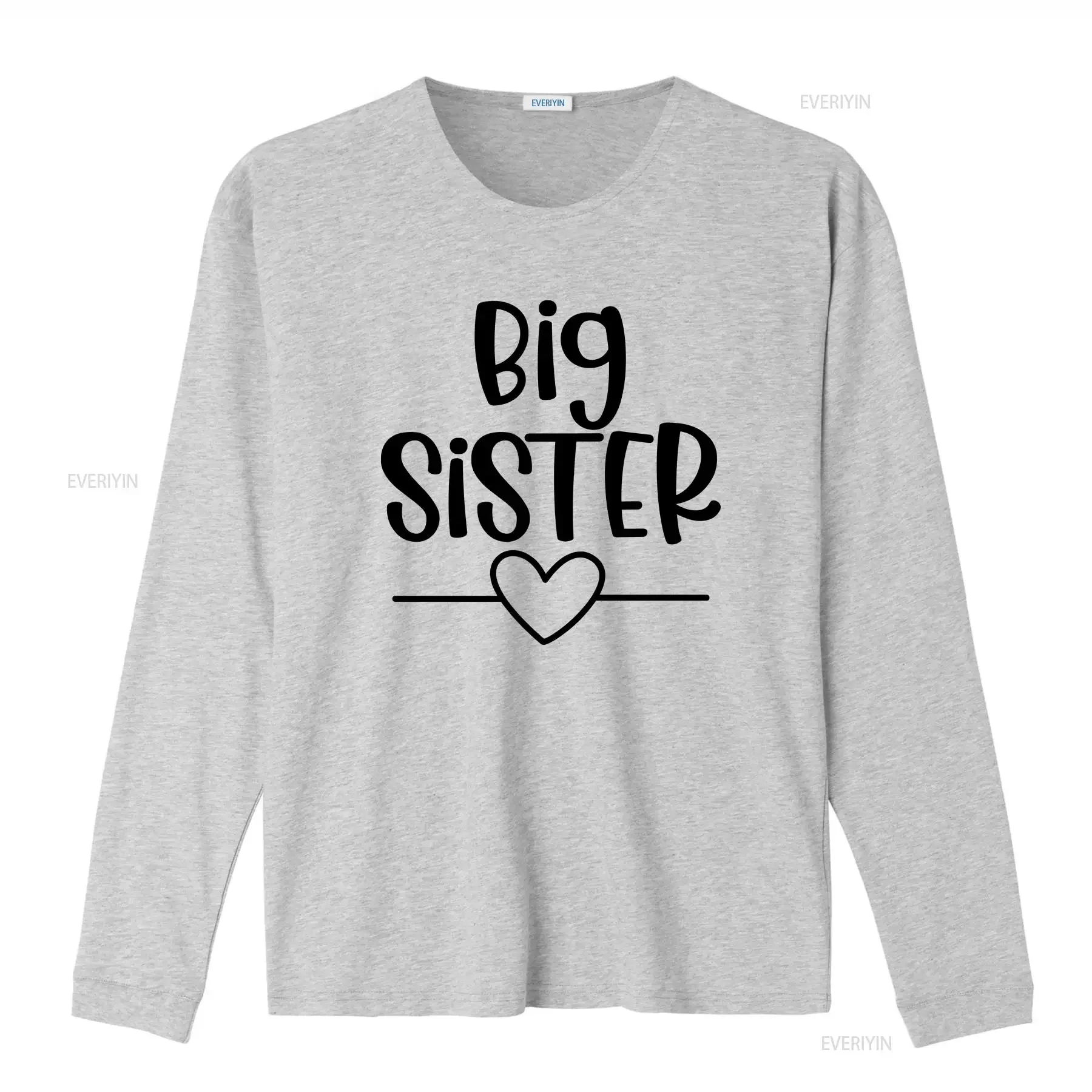Big Sister T Shirt Sis Little Pregnancy Announcement Baby vintage Washed graphic Versatile designer clothes Soft Unisex - view 4