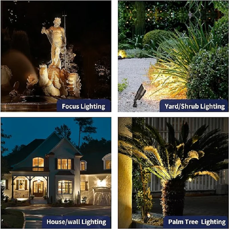 Spot Tree Lights Led Outdoor Waterproof Lawn Plug in Ground Illuminate Garden Landscape Floodlights Spotlights Wiring Models