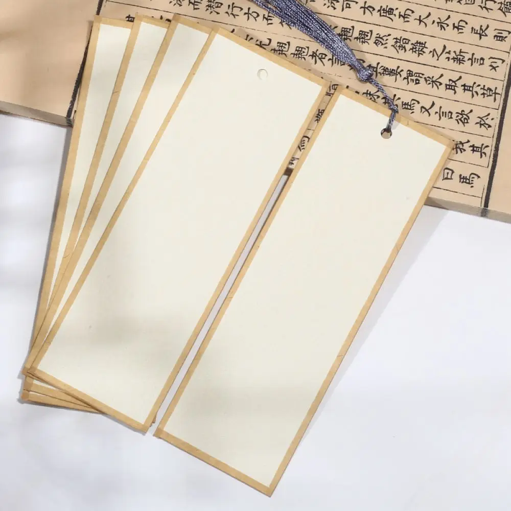 Elegant Traditional Chinese Bookmark Blank Xuan Paper For Calligraphy Practice Painting Stationery Decorative Accessory