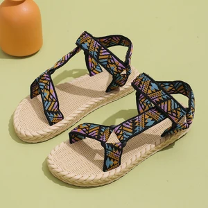 Nicht -Slip -Klettverschluss weicher Sohle Sandalen für Frauen, Badebekleidung, Trend der Schulmode 8 Hauptverkauf von Klettscheiben - №3