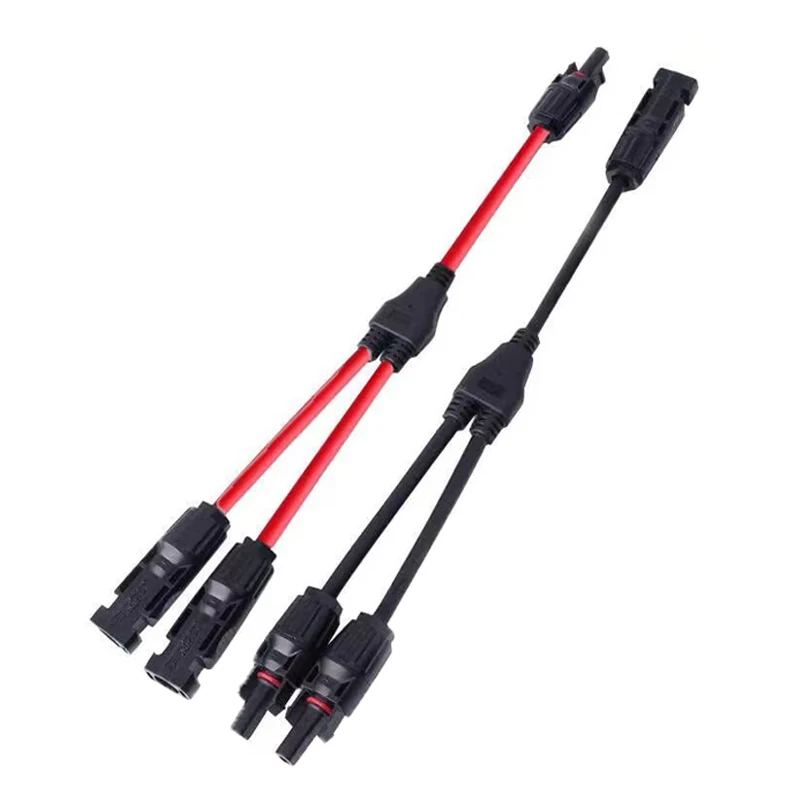 2Y Tak parallelle aansluiting 30A 1000V Elektrische Solar Connector Fotovoltaïsche 2 stuks zonnepaneel Kabel Draad Sluit