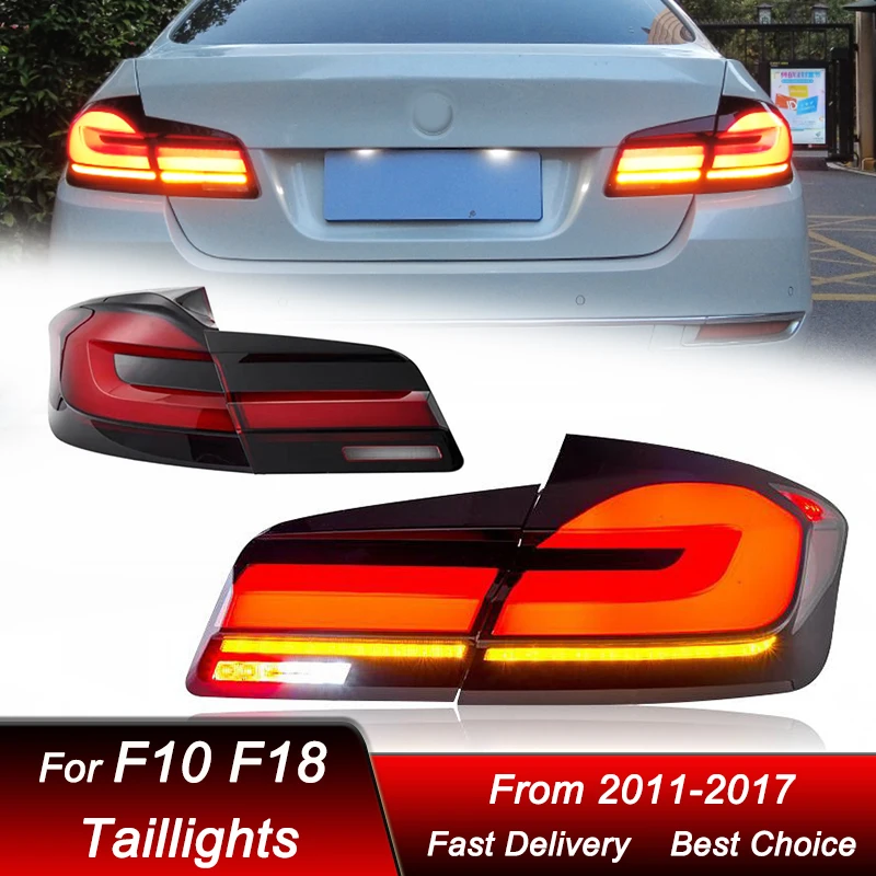 Car styling Tail Lights For BMW 5 series F10 F18 2011-2017 new 3D style full LED Dynamic Turn Signal Light Tail Lamp Assembly