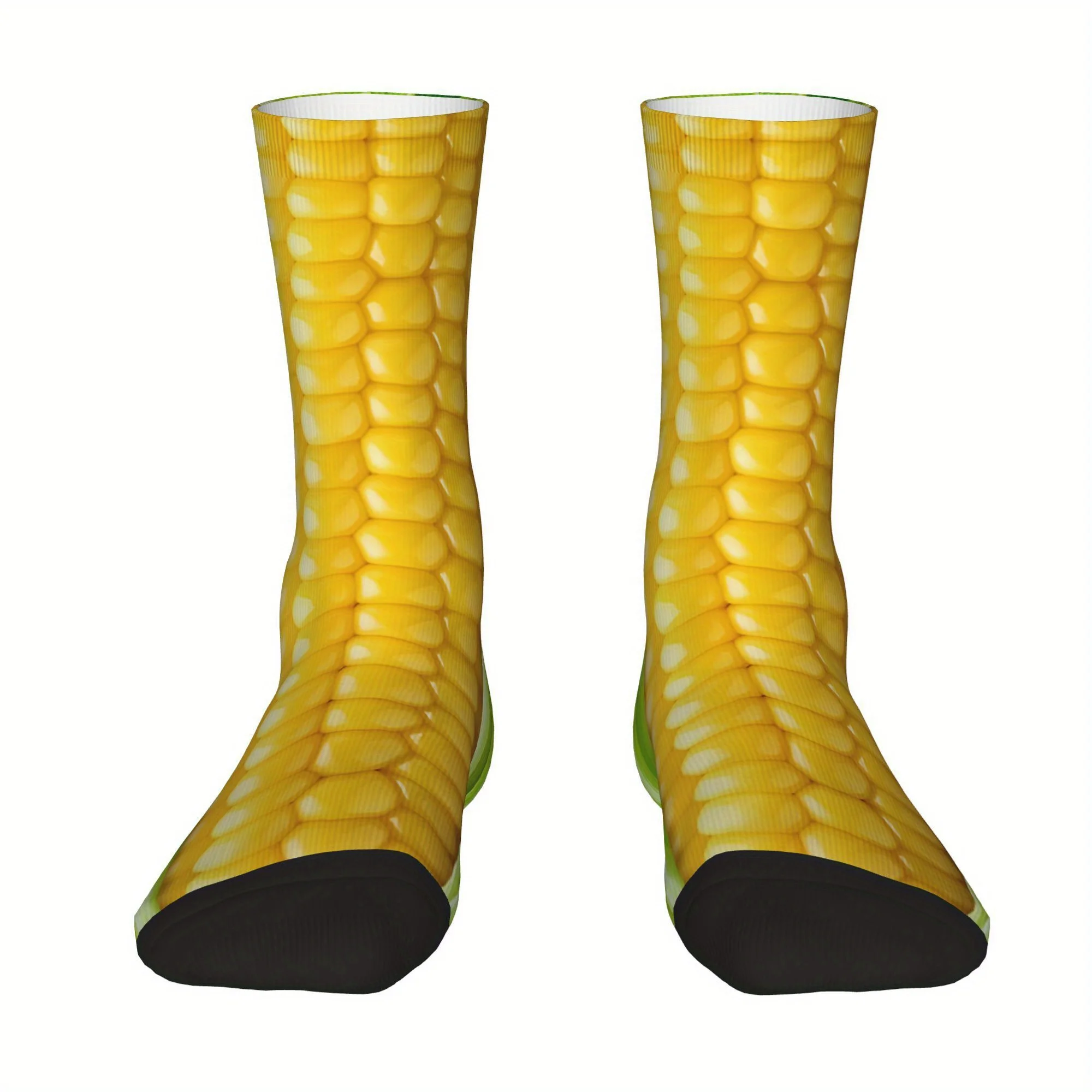 Socks Fresh Corn Ear Retro Harajuku Hip Hop Novelty Pattern Crew Crazy Sock Gift Printed Merry Christmas Decoration Gift Xmas