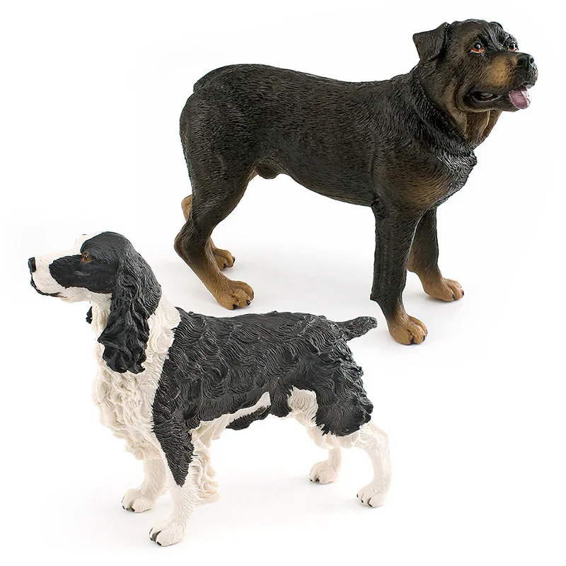 Simulation Animal Model for Children, Dog Animal, Bull Terrier, Dogger, Spaniel, Rottweiler, Static Ornaments, Cognitive Imitati