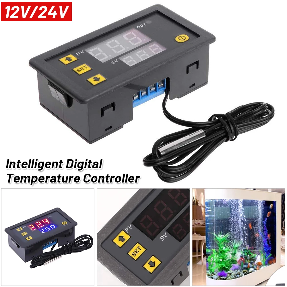 12V Temperature Controller Switch with Probe 20A Thermostat Control -UK