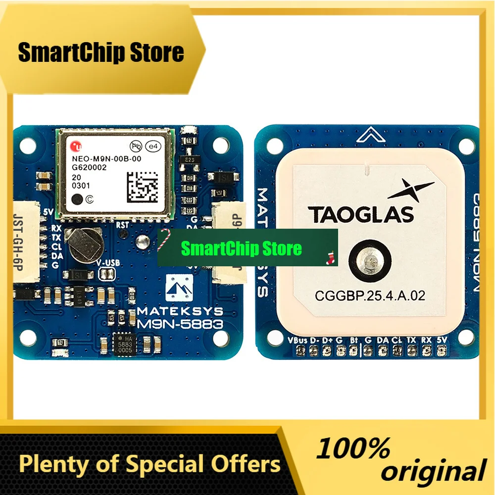 SmCpMateksys Matek GNSS NEO-M9N M9N-5883 4~5.5V GPS QMC5883L Compass