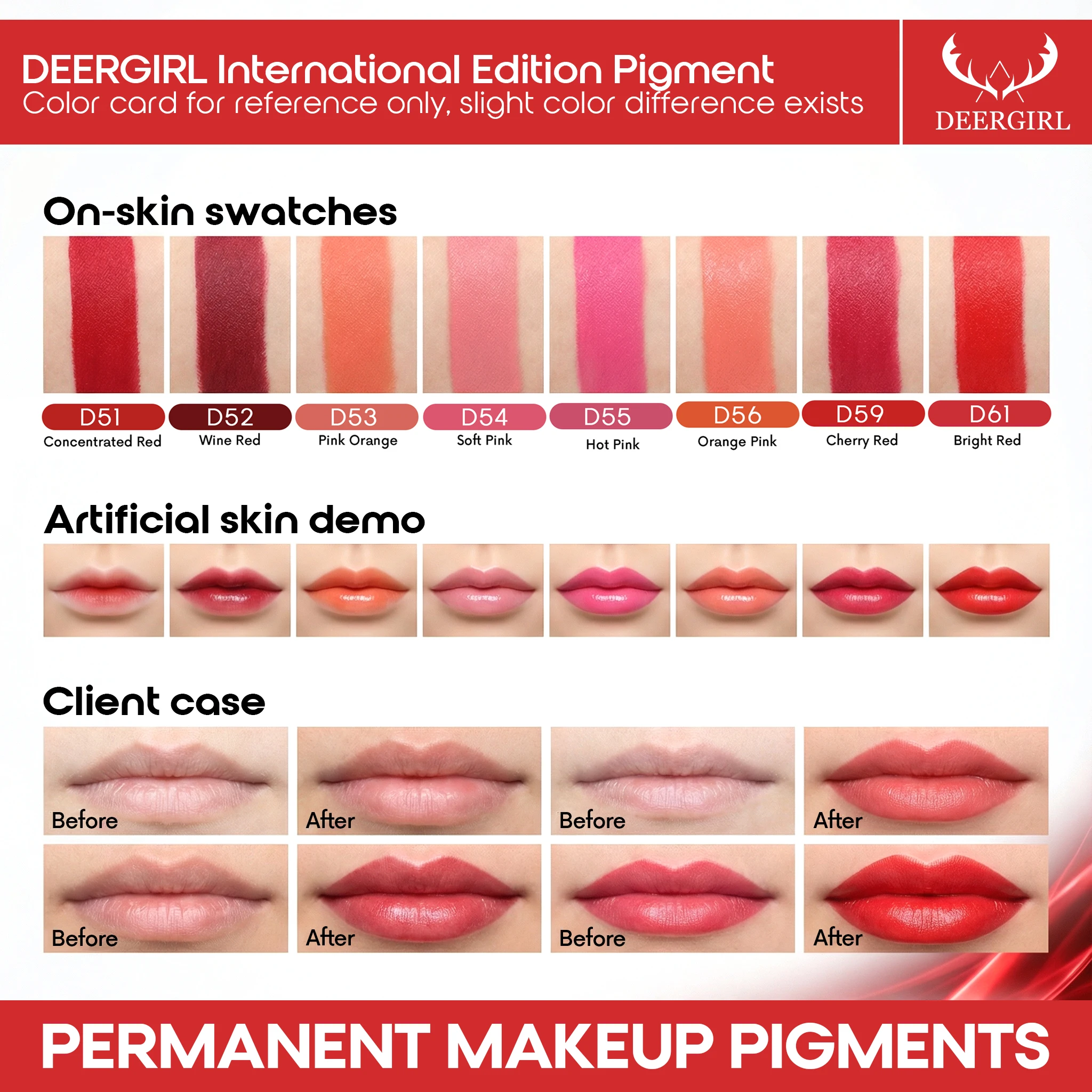 

8PCS 5ML Permanent Makeup Pigment Eyebrows Tattoo Ink Kit PMU Pigment 8 Colors Lip Tattoo Ink For Nano Lips Microblading Pigment