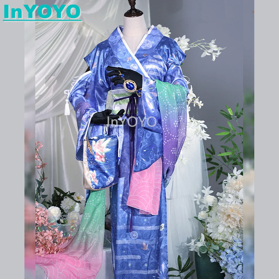 InYOYO Edmond Cosplay Costume Game Nu: Carnival Following Summer Skin Fashion Kimono Halloween Party Outfit Women New 2023