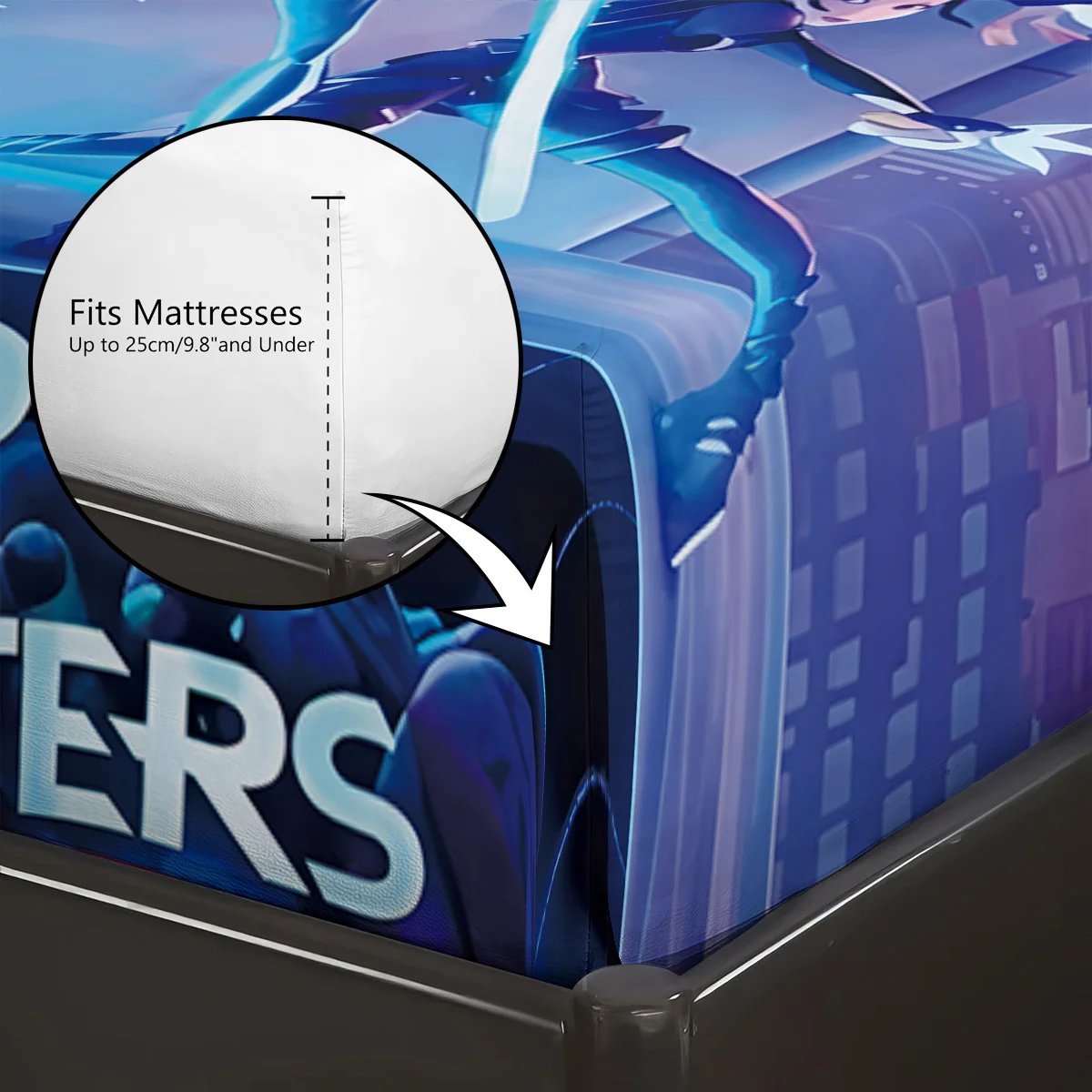 3pcsK-Pop شيطان الصيادين المطبوعة Chipless غطاء سرير مجموعة متعددة الحجم لينة غطاء السرير غرفة نوم الفراش آلة قابل للغسل