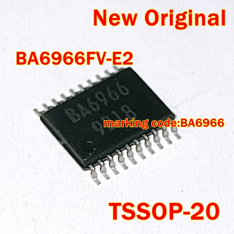 1pcs to 100pcs BA6966FV-E2 New Original TSSOP-20 marking code:BA6966 1ch Sensorless Spindle Motor Driver for MD