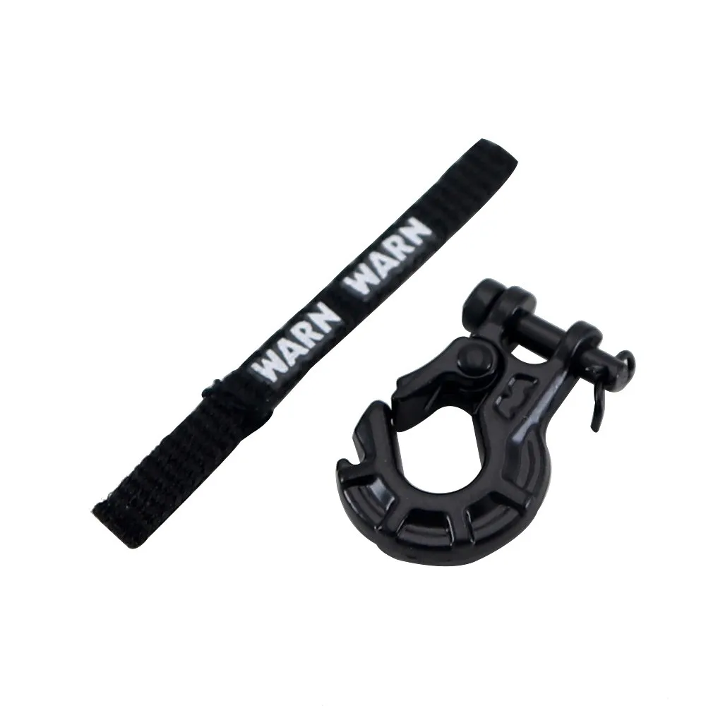 Rc Car Winch Hook With Winch Pull Strap Tags Decoration For 1/10 Rc Crawler Car Axial Scx10 Traxxas Trx4 Rc4wd Rgt Yikong Parts