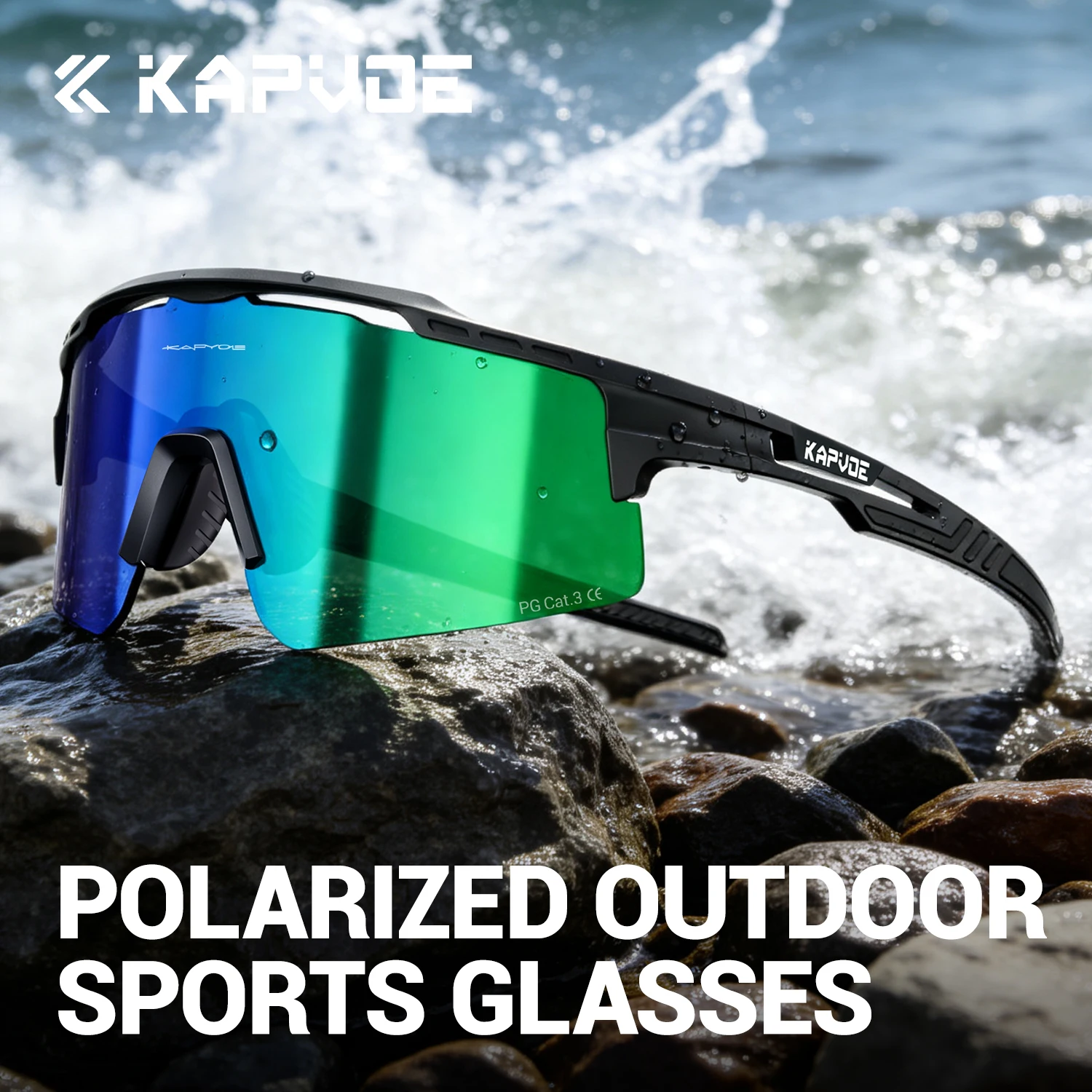 Kapvoe Hiking Eyewear Road Bike Glasses Sports Outdoor Speed Mountain Pickleball Bicycle Goggles Women's Cycling Sunglasses Men
