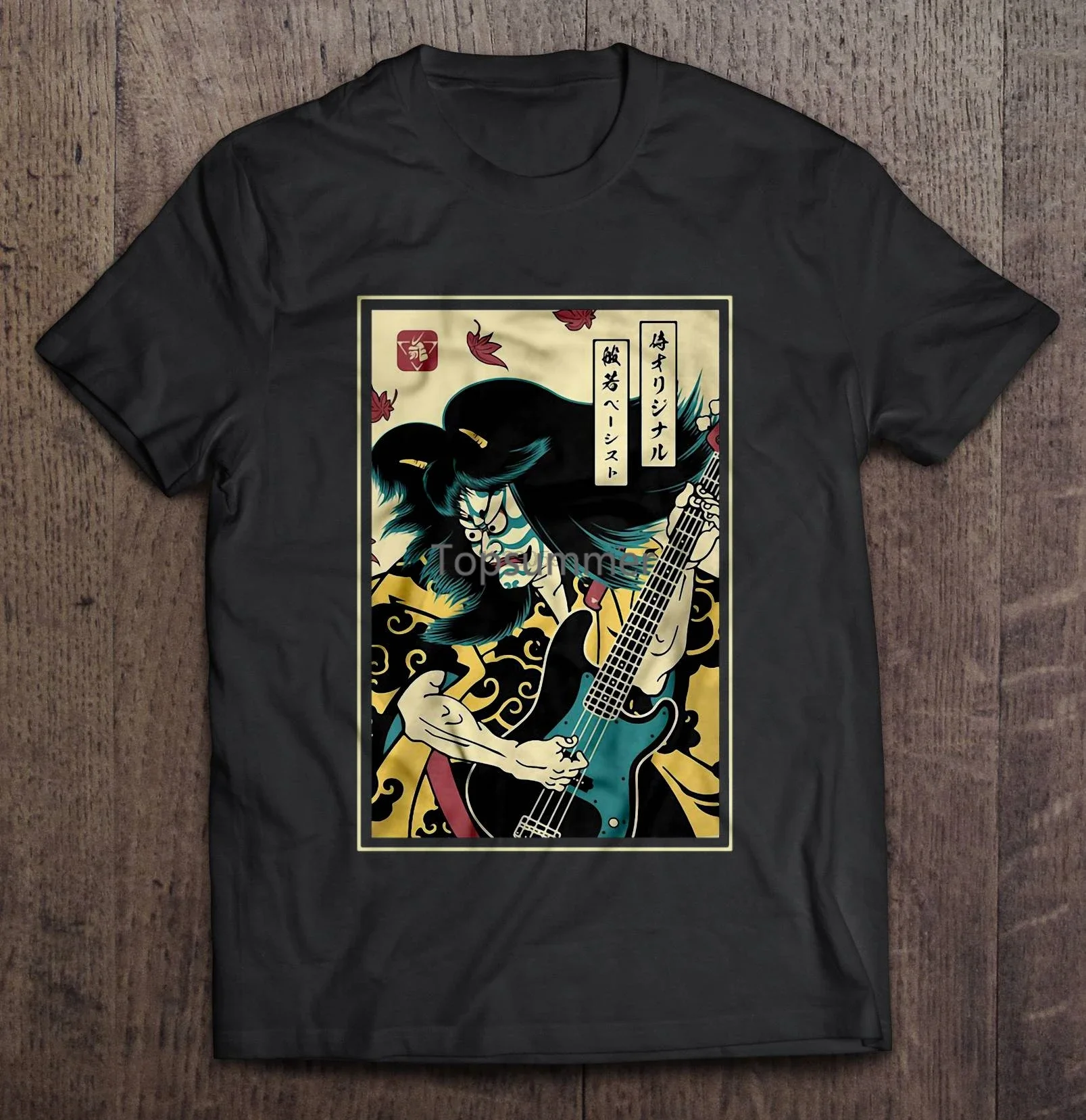 Men Funny T Shirt Fashion Tshirt Samurai Hannya Bassist Women T-Shirt