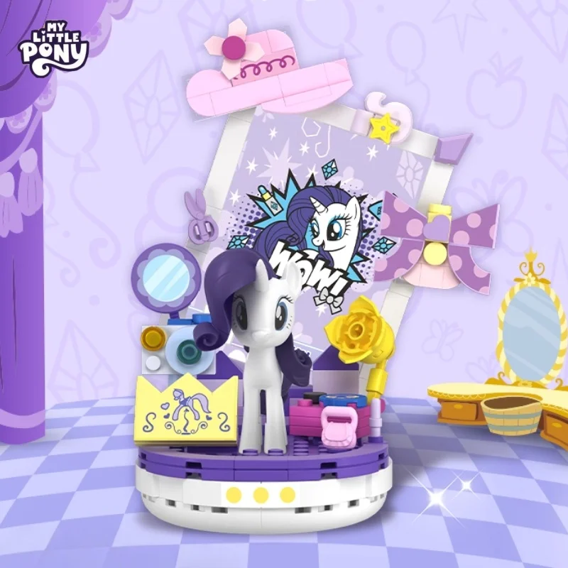 My Little Pony Shining Debut Series Pinkie Pie Apple Jack Rainbow Dash Twilight Sparkle Rarity Assembling Block Model Ornament view 5
