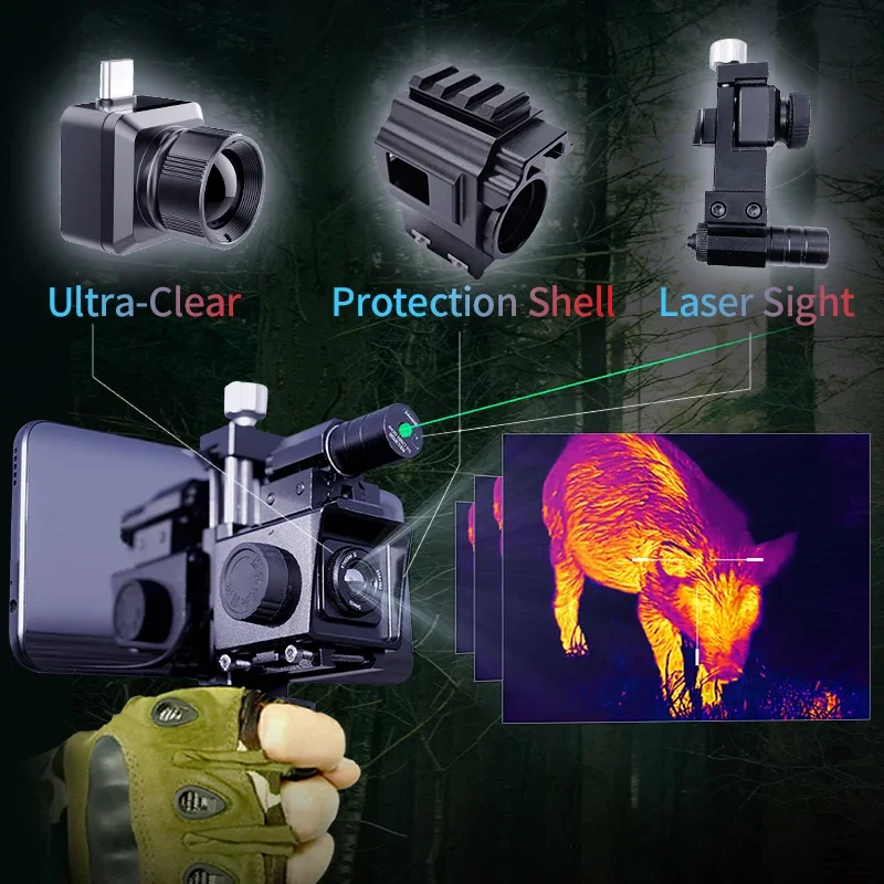 T2Pro hunt scope mate HD night-vision thermal search observation binocular imager 1342yards coyote xinfrared hiking