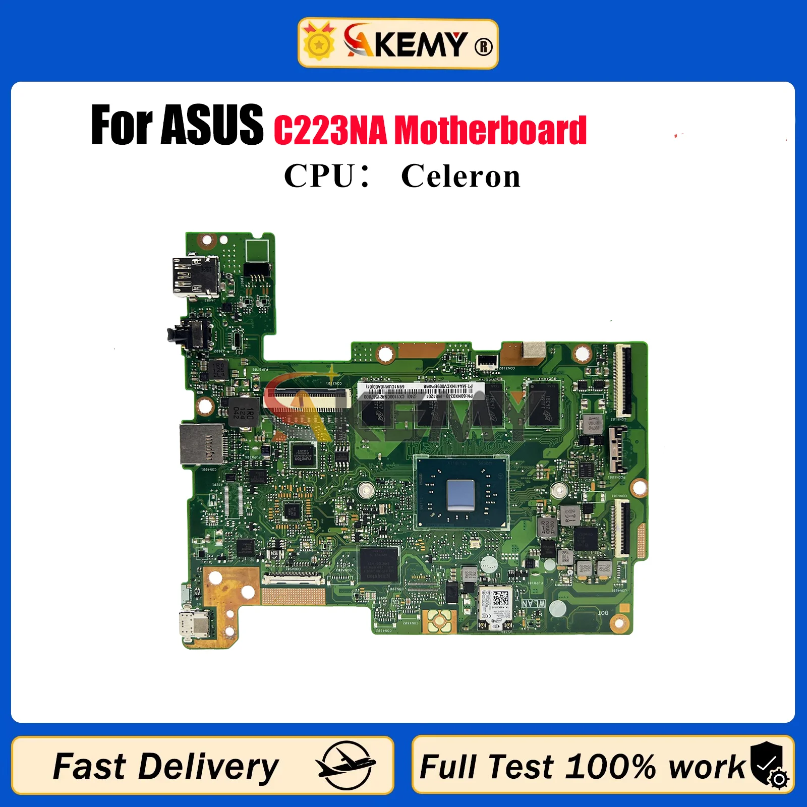 

C223NA Laptop Motherboard For ASUS Chromebook C223N C223NA Notebook Mainboard With Celeron CPU 100% tests OK fast shipping stk