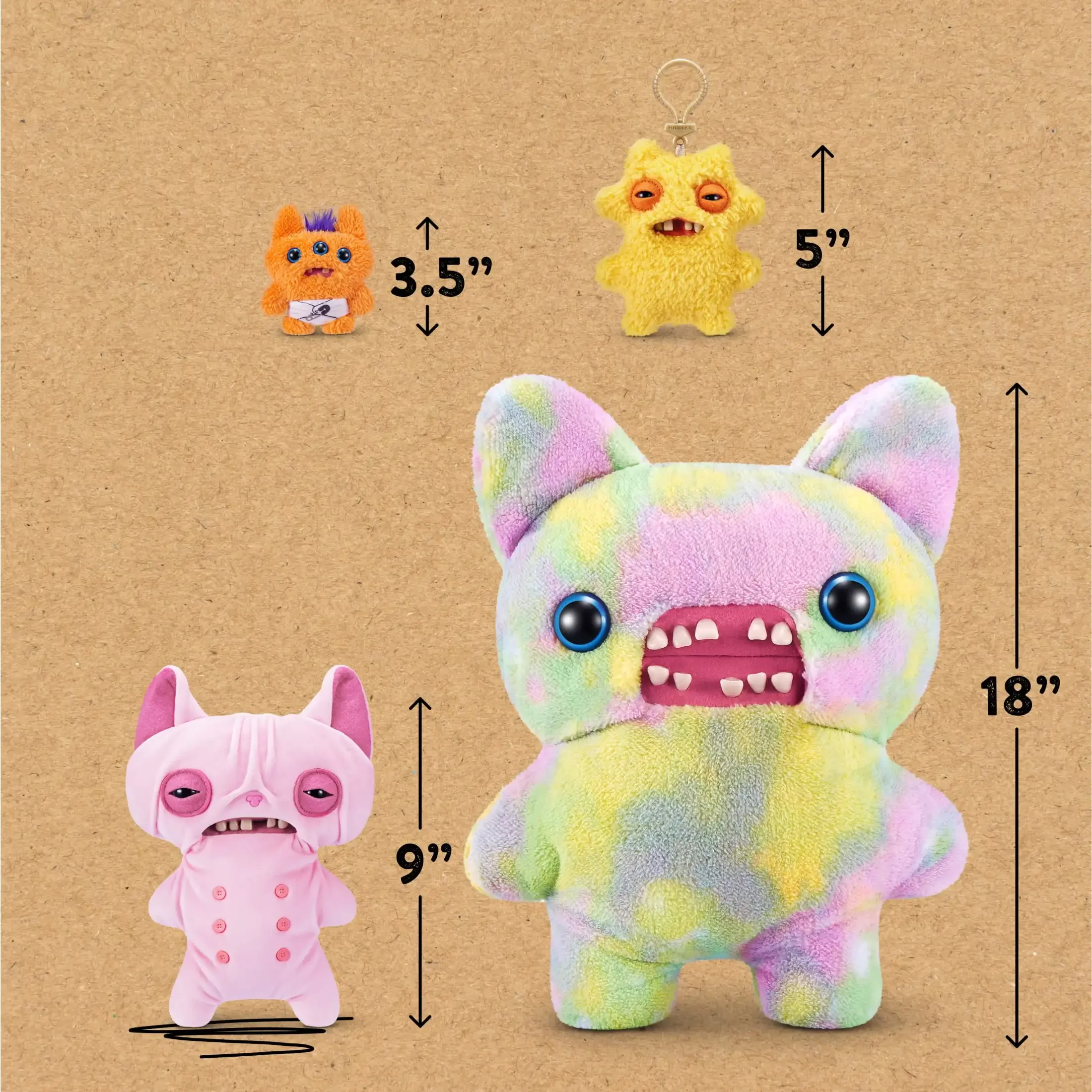 Fuggler Alley Cats Plush Toys Soft Plushies Cute Cartoon Doll Funny Fugglers Ugly Teeth Monster Stuffed Dolls Animal Toys 22CM
