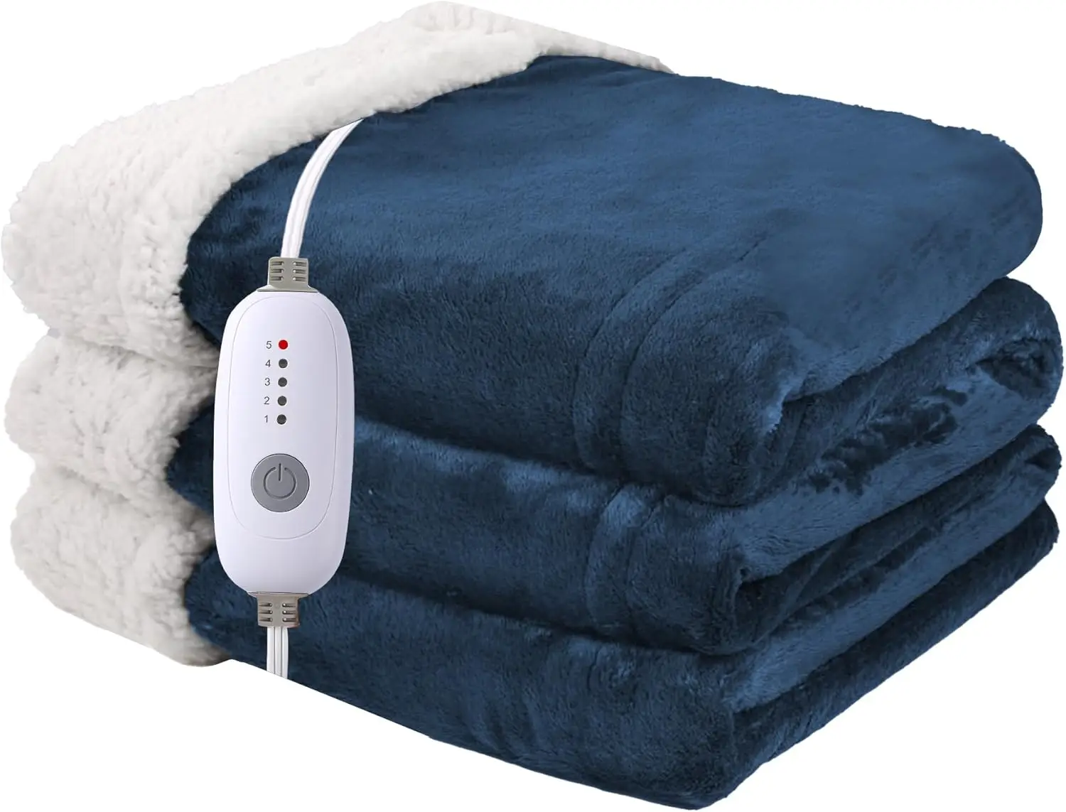 

Full Size Electric Heated Blanket, 72x84 Inches, Soft Flannel with 5 Heat Settings and Auto Shut-Off