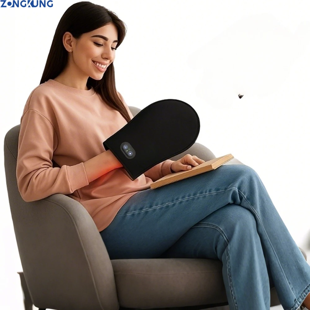 

Mul-tifunctional Massage Rechargeable Red and Infrared Light Therapy Gloves,660nm 850nm for Hand Pain & Joint Stiffness