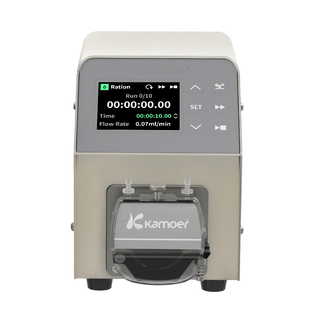 

Kamoer LLS Plus V3 Peristaltic Pump Closed Loop Stepper Motor AC110V-220V Variable Speed 180ml/min Intelligent Lab Dosing Pump