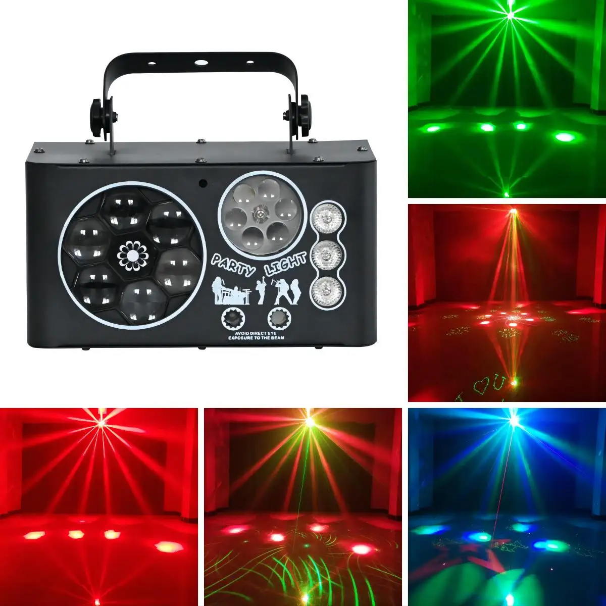 Fireions Magic I 80W Stage Light, Dyeing Light, Laser Light, DMX512, Self Propelled House Party, DJ Disco Bar