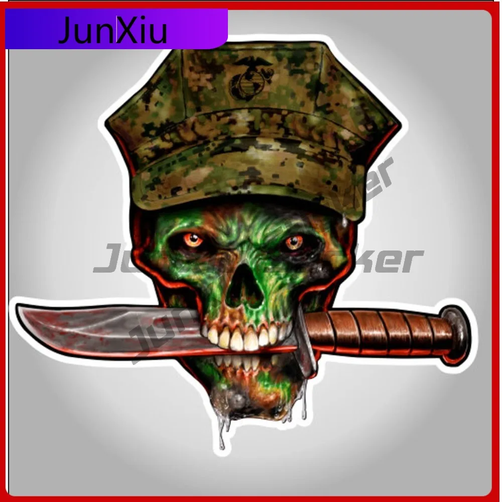 

Military Zombie Sticker Waterproof Accessories Camper Windows Windshield Luggage Kayak Suv Motorcycle Helmet Pickup Windshield