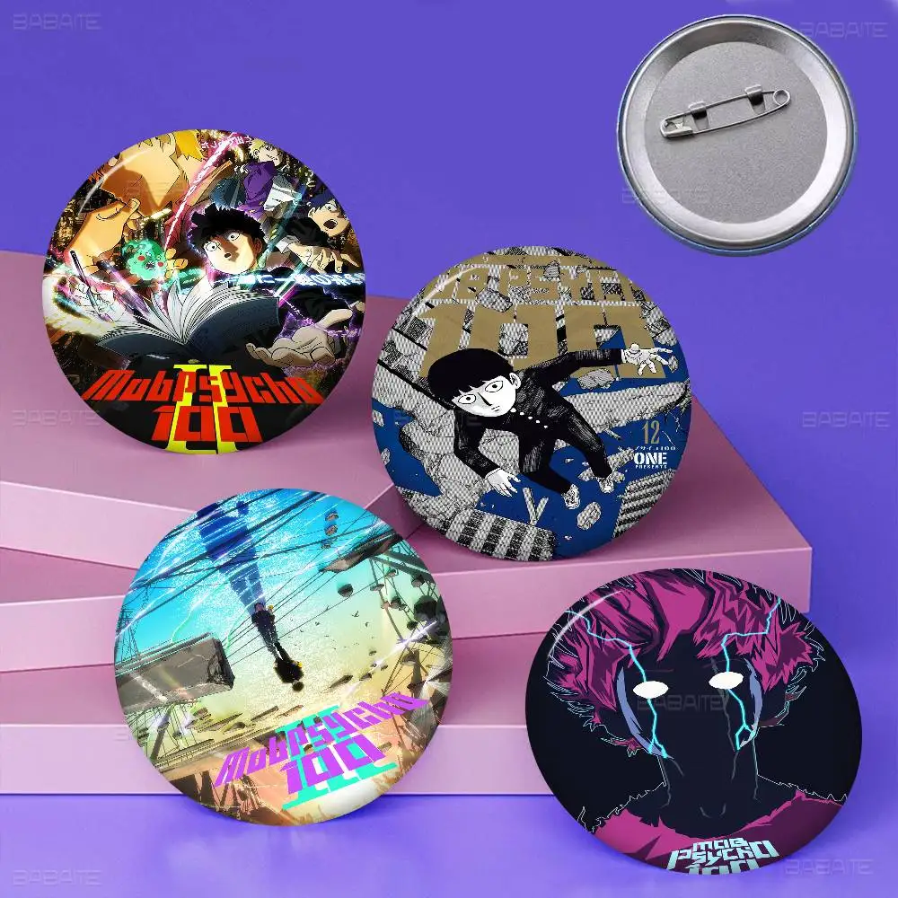 

Anime Mob Psycho 100 Badges Creative Tinplate Soft Button Pins Animal Icon Brooch Lapel Backpack Badge Accessories Pin