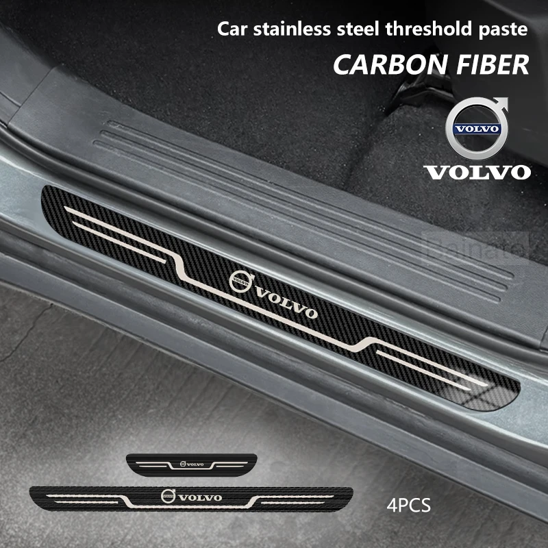 Volvo XC40 XC60 XC70 XC90 V40 V50 V60 V90 C30 S60 S90 EX90 2024 2025 Автомобильная накладка на порог из нержавеющей стали Автомобильные аксессуары