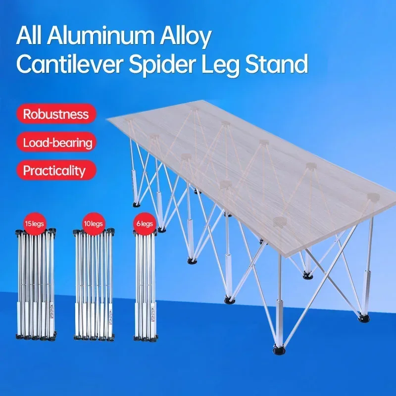 Aluminium Alloy Portable Sawhorse Spider Leg Workbench Foldable Strut Work Tables Support Work Quick Telescopic with Carry Bag f
