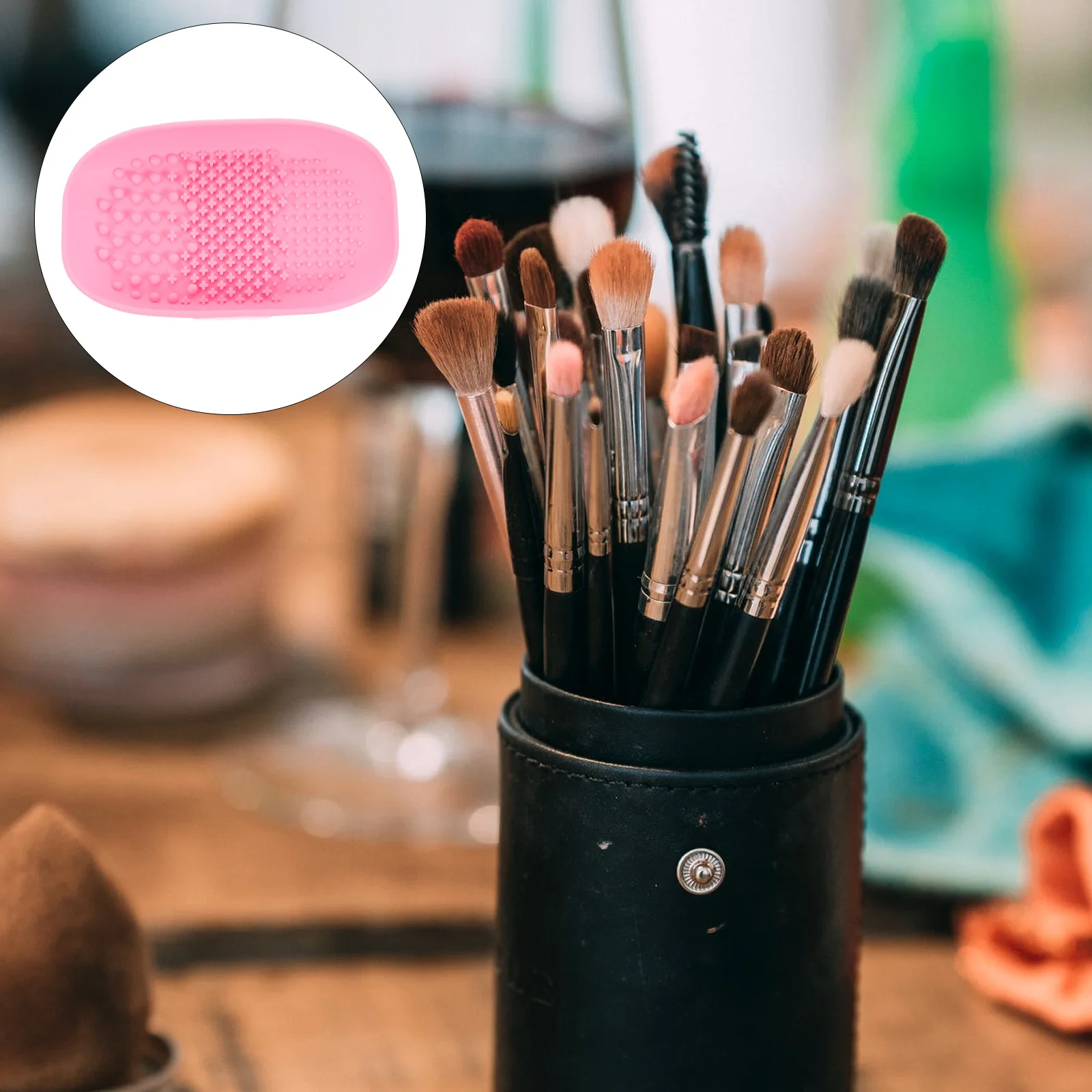 Makeup Brush Cleaning Cosmetics Brush Scrubber Mat Practical Cleaner For Cosmetics Scrubber Beauty Tool Wash Pad