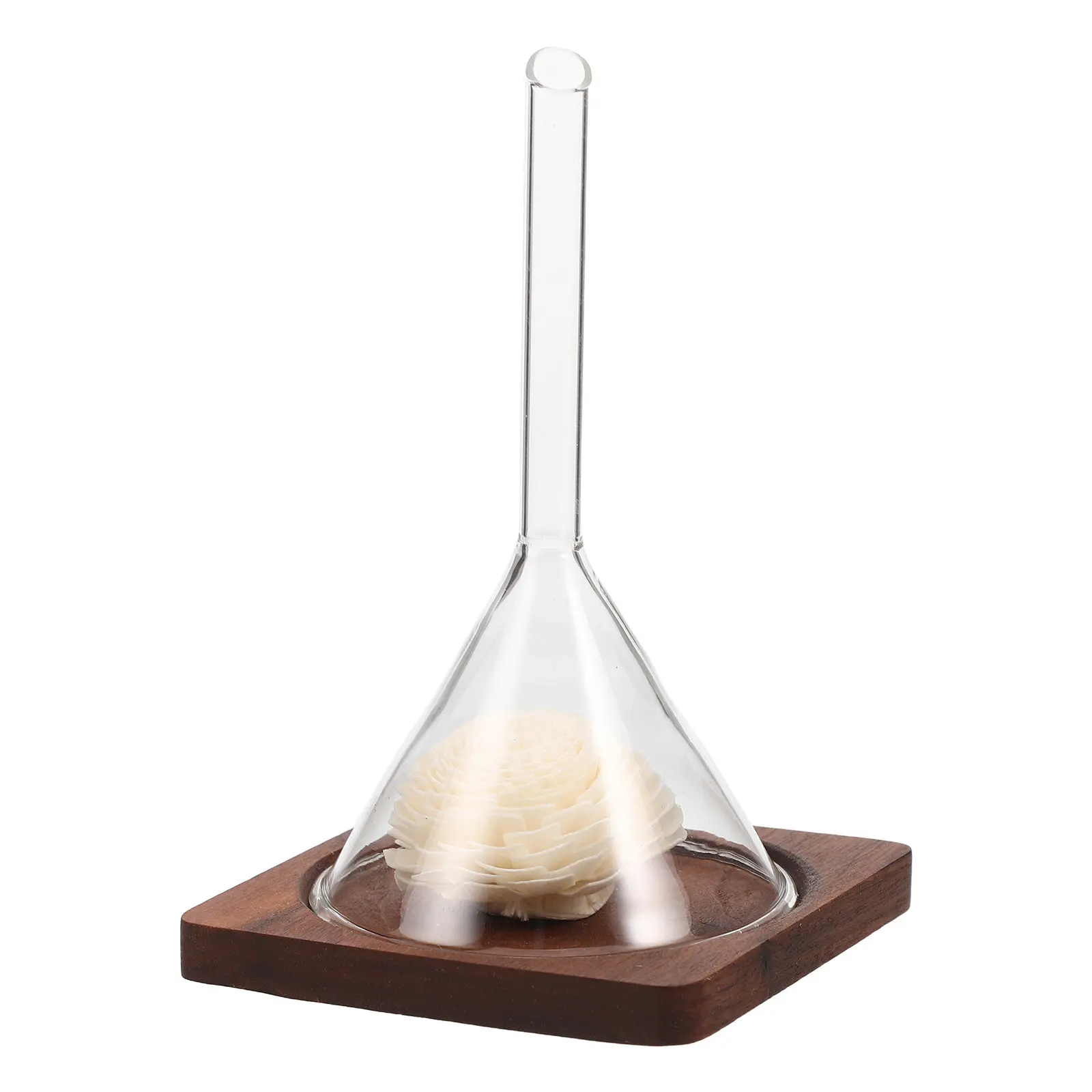 1Set Perfume Tester Flower Glass Fragrance Funnel Sampling Kit Stable Design for Spa Salon Aroma Diffuser Essential Oil