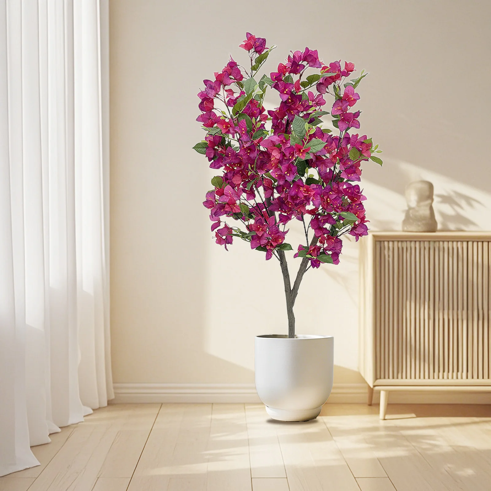 

3.94FT Artificial Bougainvillea Tree Green Plant With Bendable Branches And Stems Photography Studio Atmosphere Decoration Lands