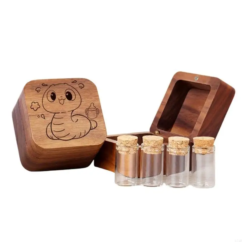 L74D Glass Keepsakes Storage Box To Preserve Cats Hair Ashes Teeth Container As Lifetimes Mementos