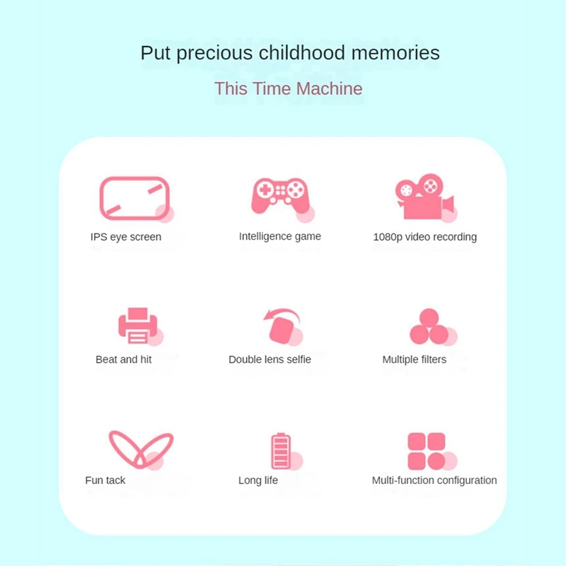 Cámara de impresión instantánea para niños, minicámara de vídeo de alta definición, impresión triple, 48 millones