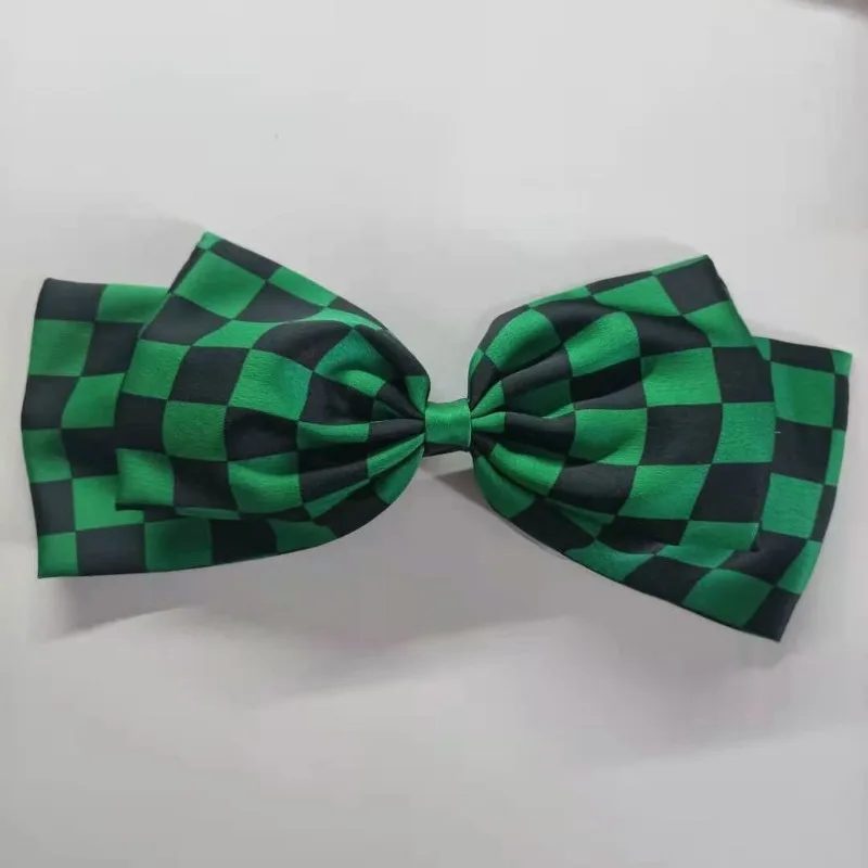 Pinces à cheveux Anime Demon Slayer, accessoires pour femmes et filles, grand nœud papillon, longs nœuds en Satin solide, mode printemps, cadeaux