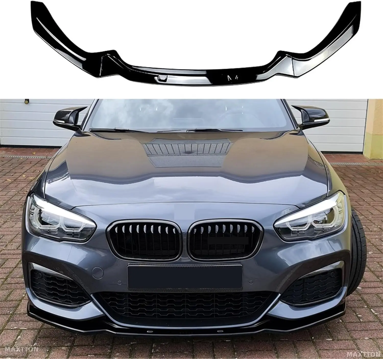 Car Front Bumper Splitter Lip Diffuser Body Kit Spoiler For BMW 1-Series F20 F21 118i 120i M135i M140i M Performance 2015~2019