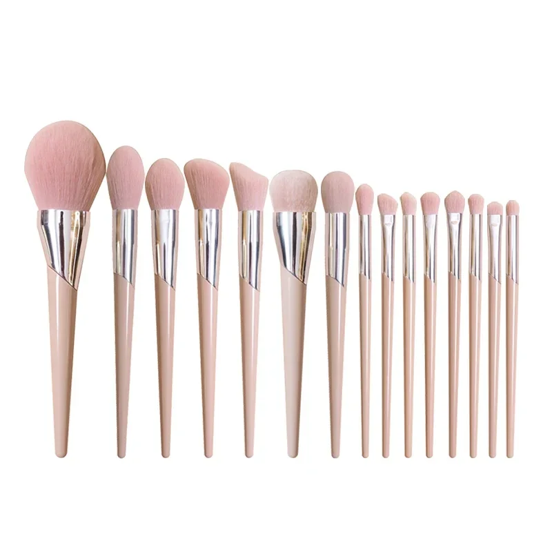 Fashion Beauty Pędzle kosmetyczne Nude Pink FB Powder Blusher Highlighter Brush Eyeshadow Blending Nose Eyebrow Lip Makeup Brushes