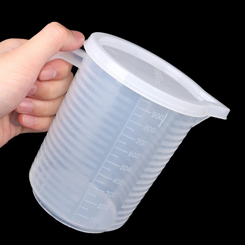 Hot sale 1Pcs Plastic Liquid Measuring Cup Jug Pour Spout Surface With Lid Measuring Tool