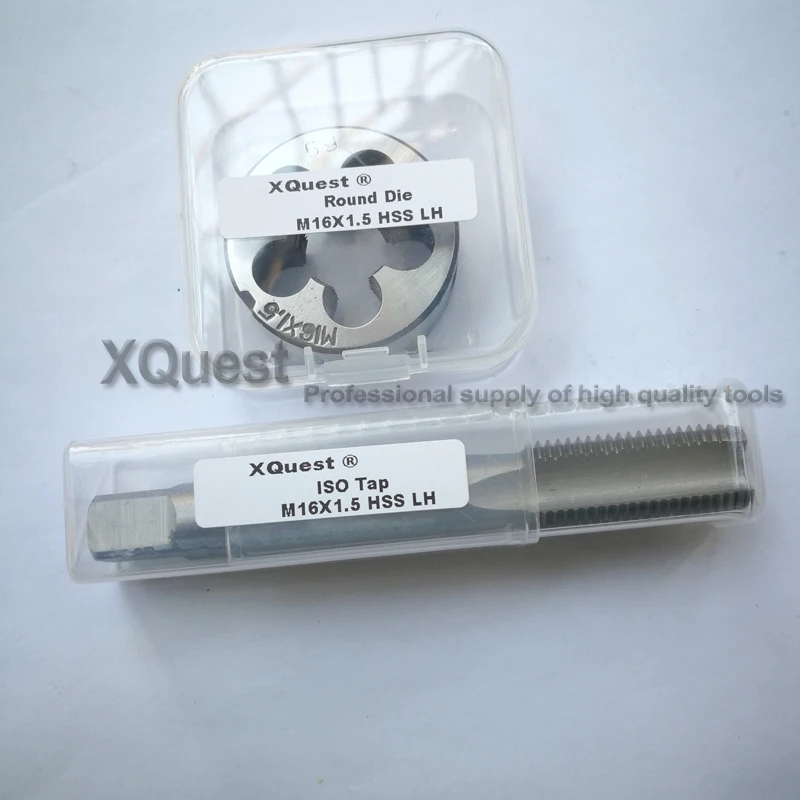 Imagem -04 - Mão Esquerda Redonda Morrer e Torneira Conjunto M16 M16x2 lh Métrica Rosca Fina Plug Máquina Torneiras Corte Dados M16x1.5 M16x1.25 M16x1 mm Peças