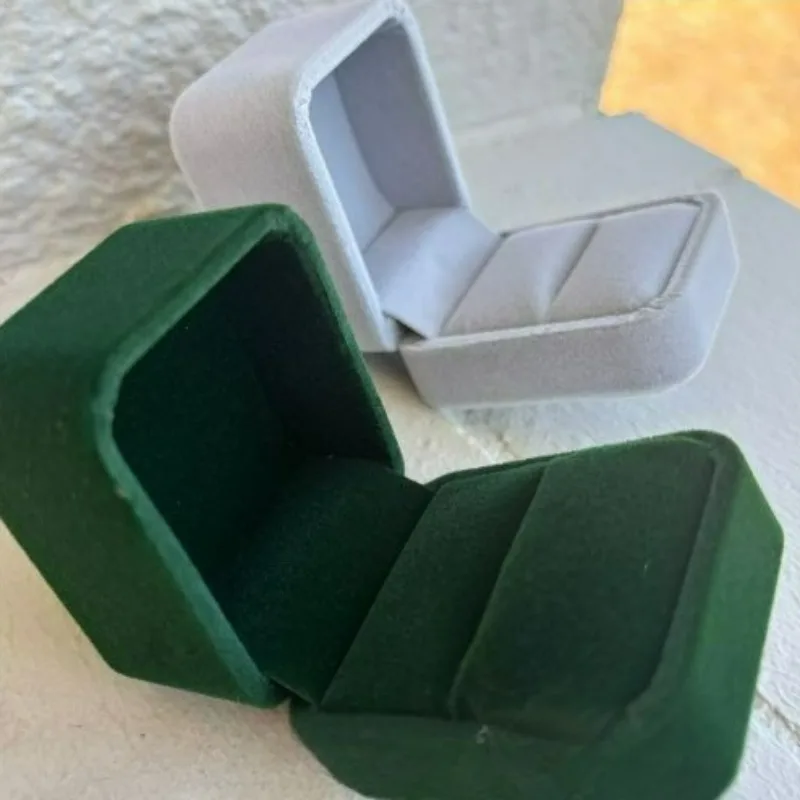 6pcs Wholesale Red Square Velvet Ring Box Engagement Wedding Jewelry Box Necklace Earring Gift Box Holder for Lover Jewellery