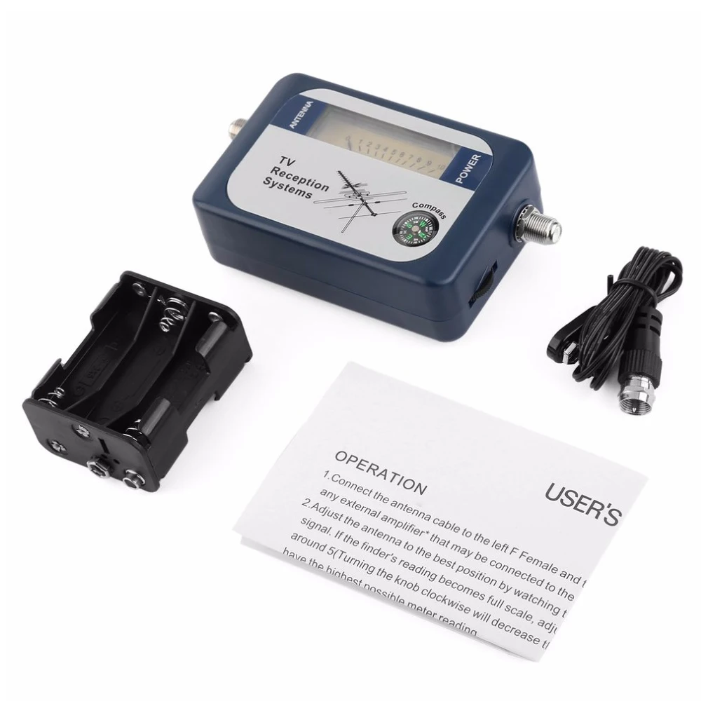 DVB-T TV Digital Aerial Terrestrial Signal Meter Antenna Finder Pointer TV Satellite Receiver With Compass TV Reception Systems