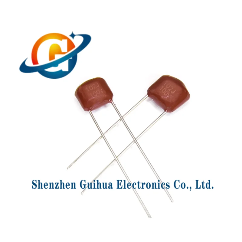 100PCS CBB metal film capacitor 100V102J 0.001UF 1NF 1000PF P=5