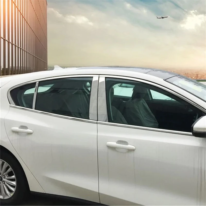 

WELKINRY For Ford Focus Sedan Hatchback C519 4th Gen 2018-2024 Mk IV Car Door Window Central Middle B Column Pillar Post Trim