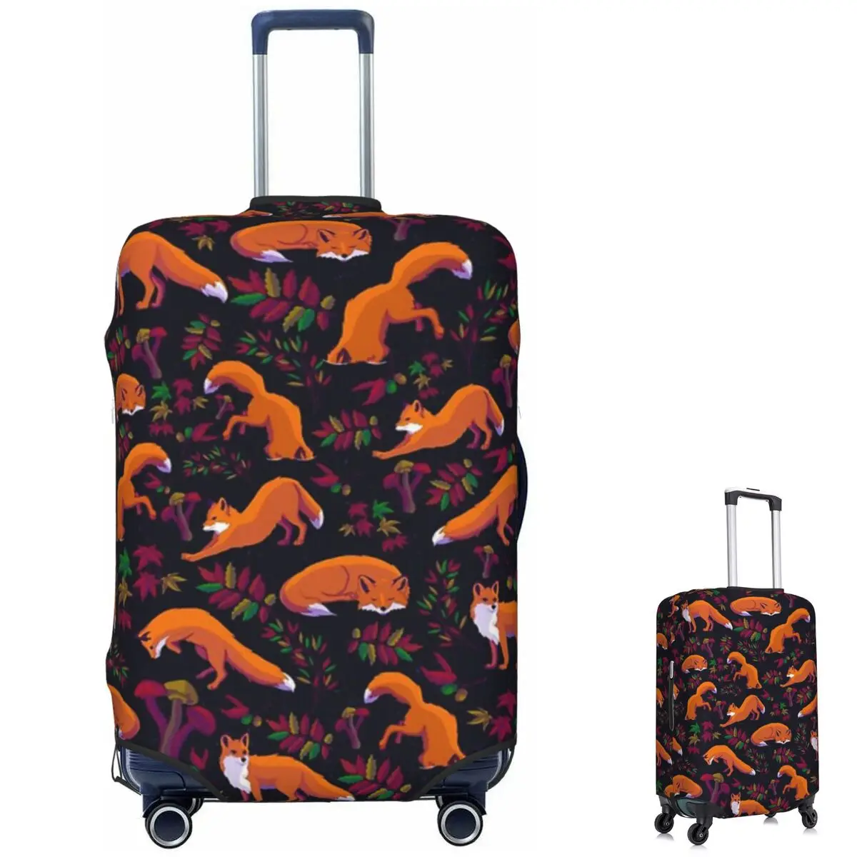 Forest Fox Suitcase Cover Protection Elastic Travel Luggage Protector Covers for 18-32 Inch