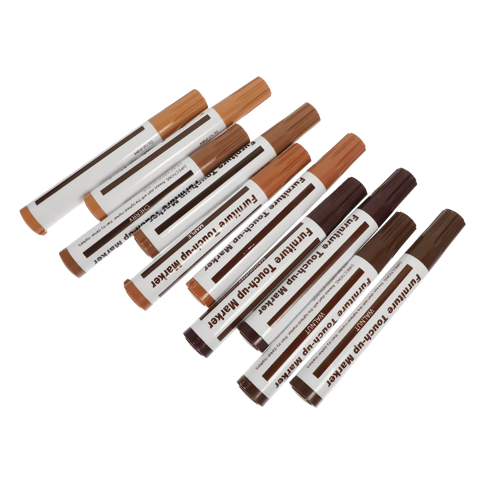 

10 Pcs Hair Color Touch-up Stick Furniture Scratch Repair Markers Paint Maker Pens Floor Table for